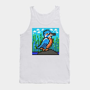 Kingfisher Pixel Painting Tank Top